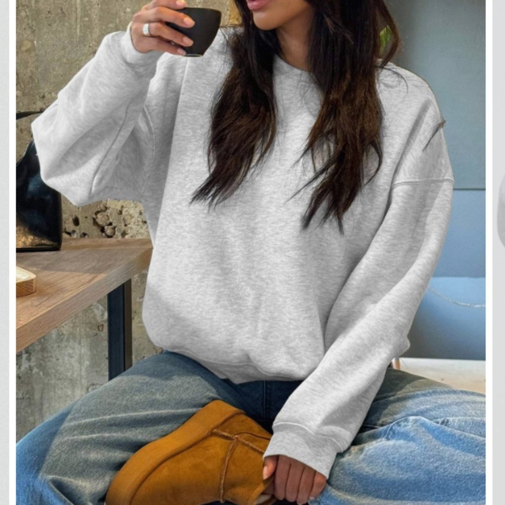 PRINCESS POLLY CHARLOTTE CREWNECK SWEATSHIRT GREY